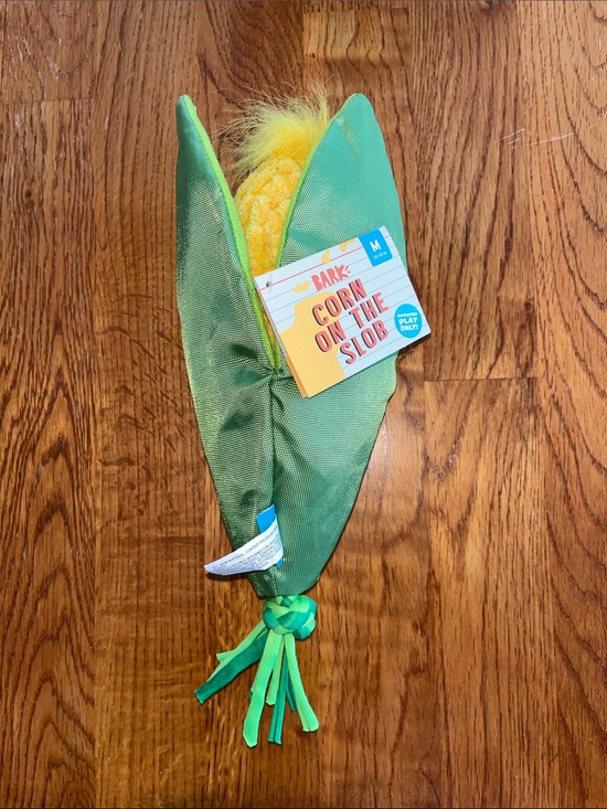 Bark Other - NWT Bark Plush Corn Dog Toy in Yellow and Green